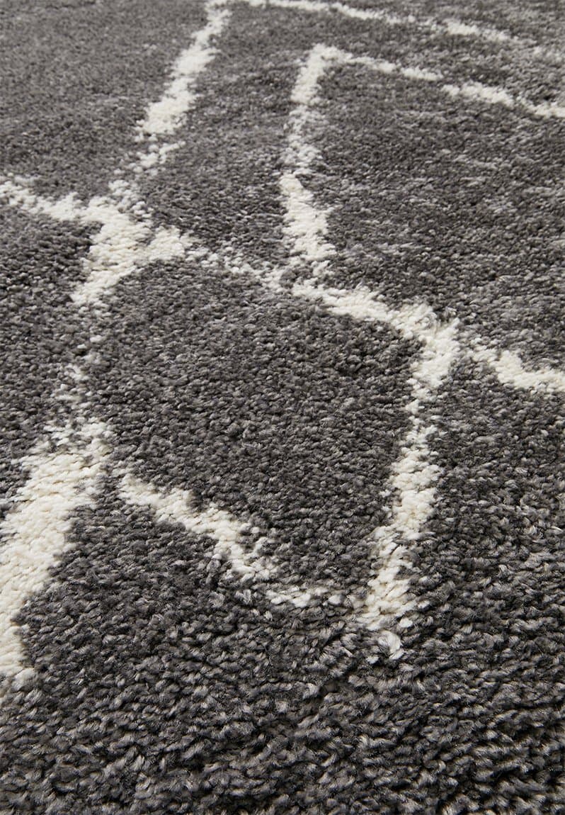 Royal nomadic shaggy rug grey triangles, view 2