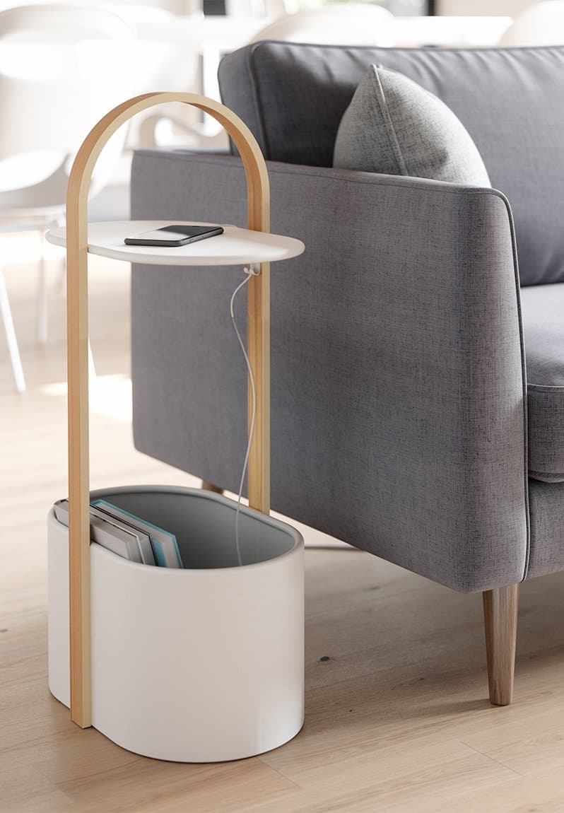 Bellwood storage table white