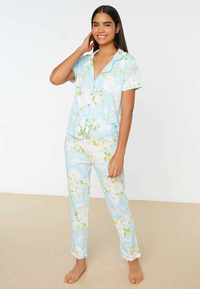 Floral pajama set, view 2
