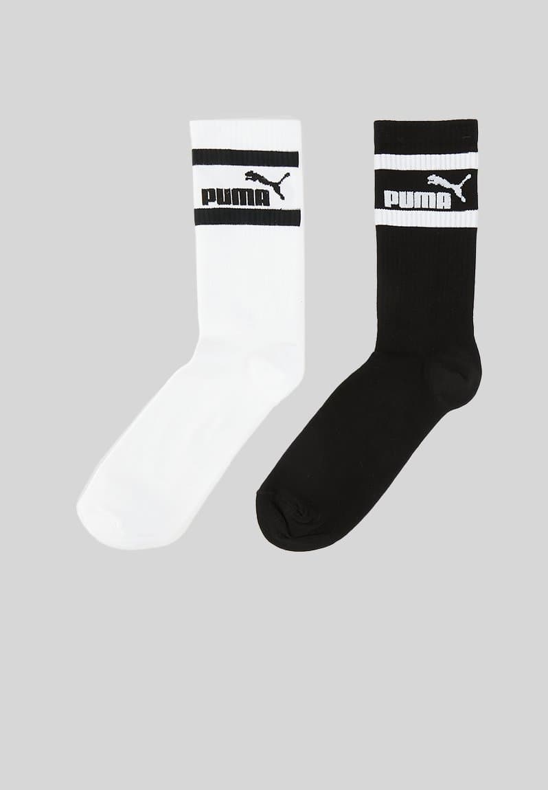 2 Pk Mid Calf No.1 Logo Socks Black