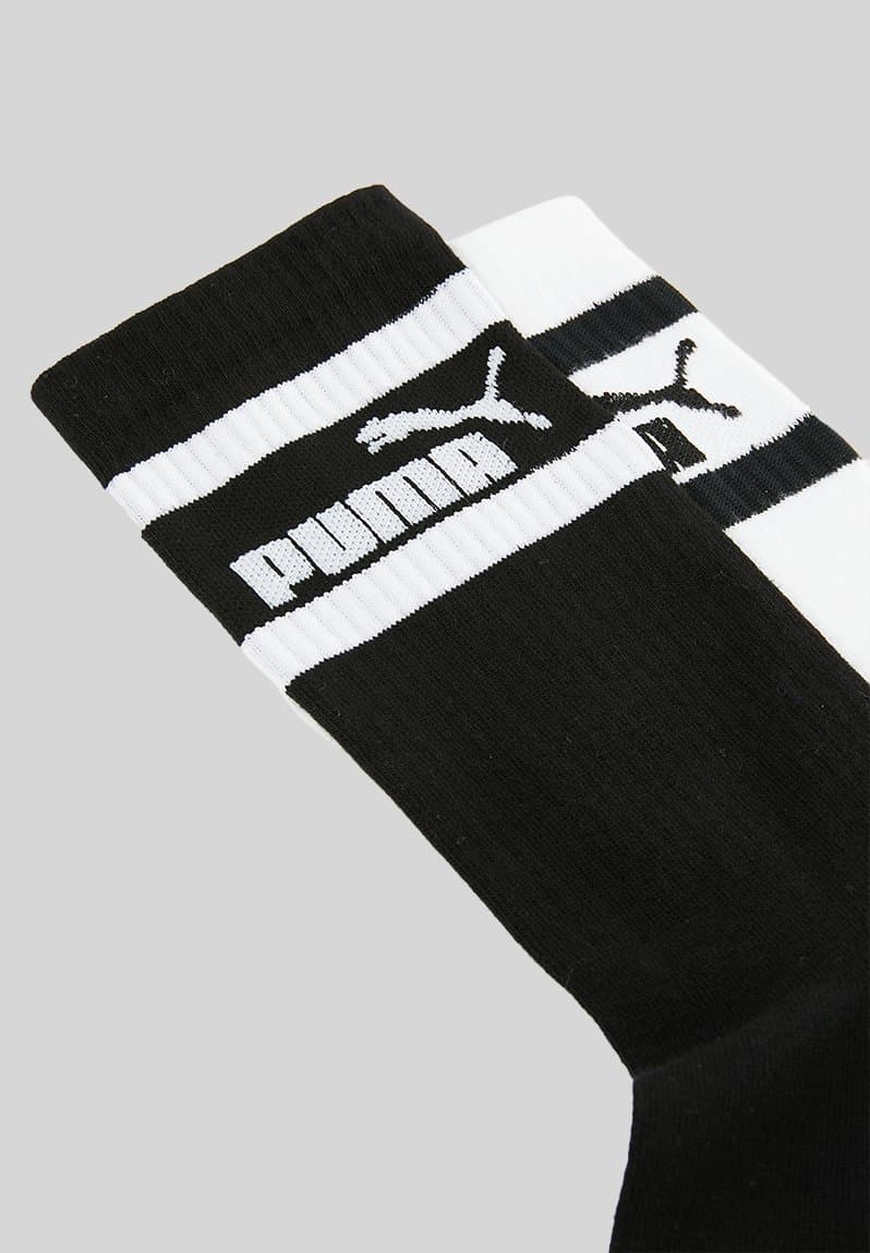 2 Pk Mid Calf No.1 Logo Socks Black, view 2