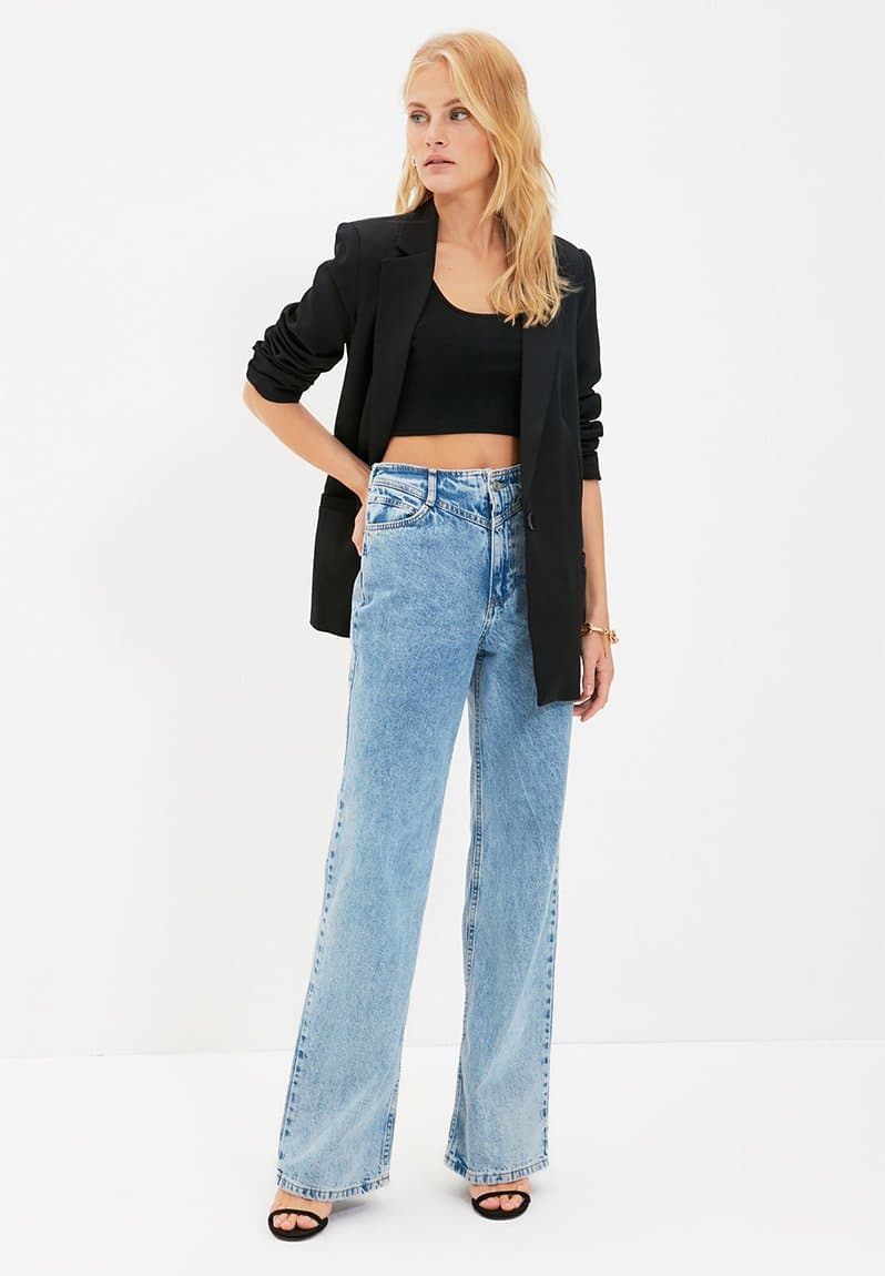 Regular Woven Blazer Jacket with Lining Details, view 2
