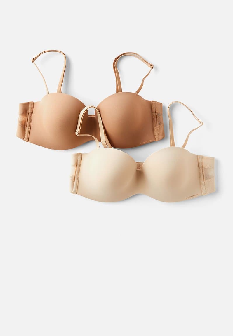 Everyday Strapless Lightly Lined T-Shirt Bra 2Pk Frappe/Maple Sugar