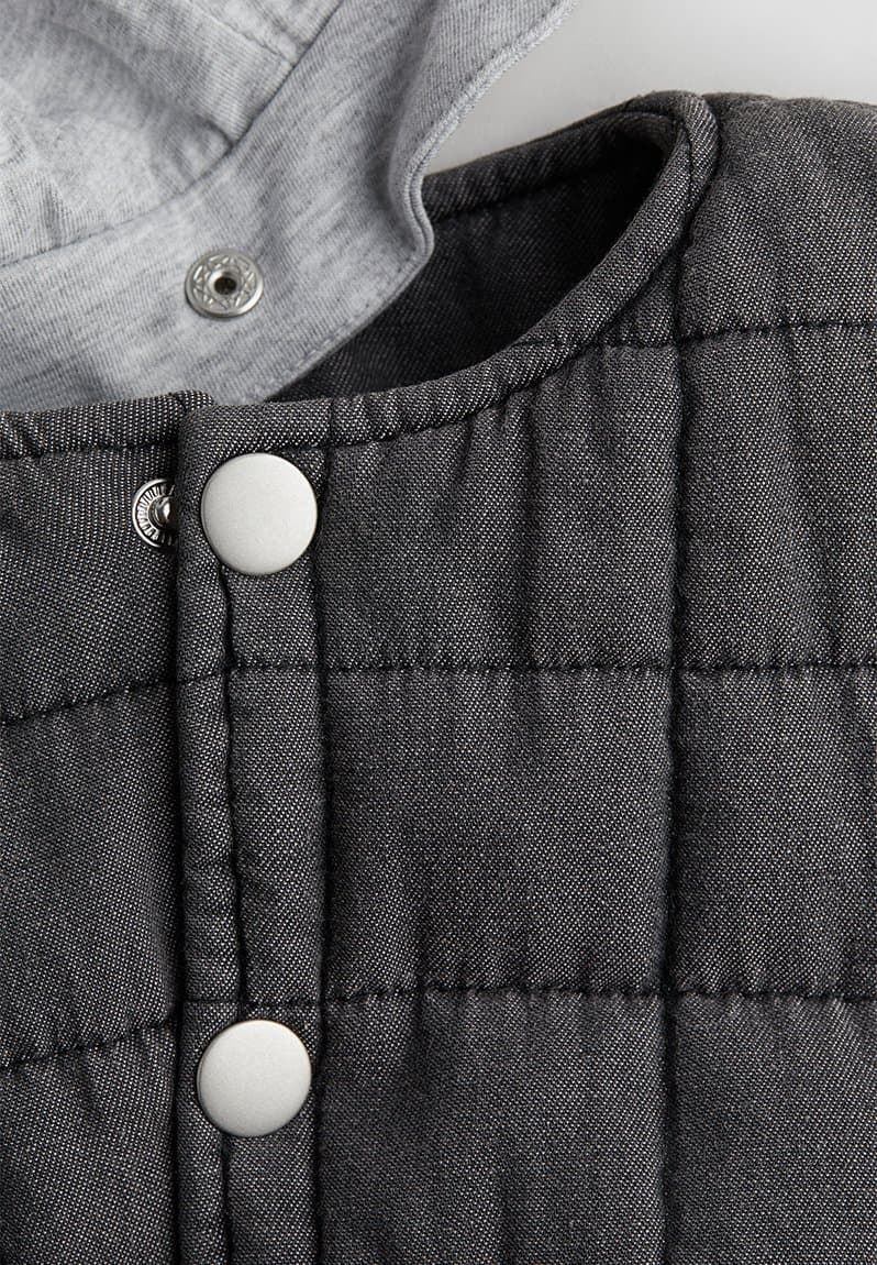 Quilted denim jacket, view 2