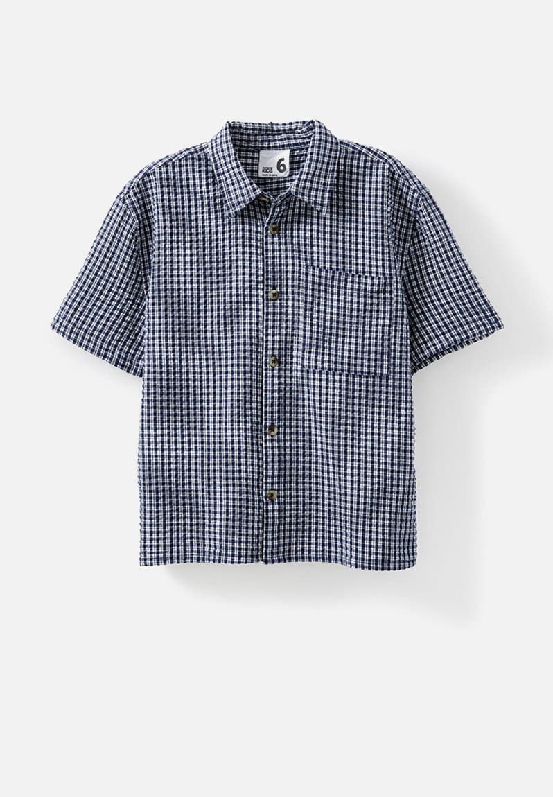 Carter Skate Shirt Squid Ink/Check