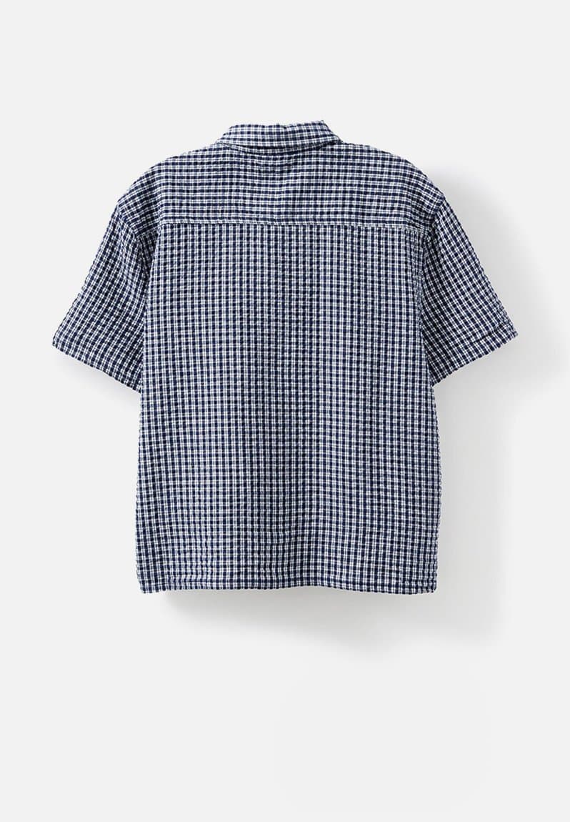Carter Skate Shirt Squid Ink/Check, view 2