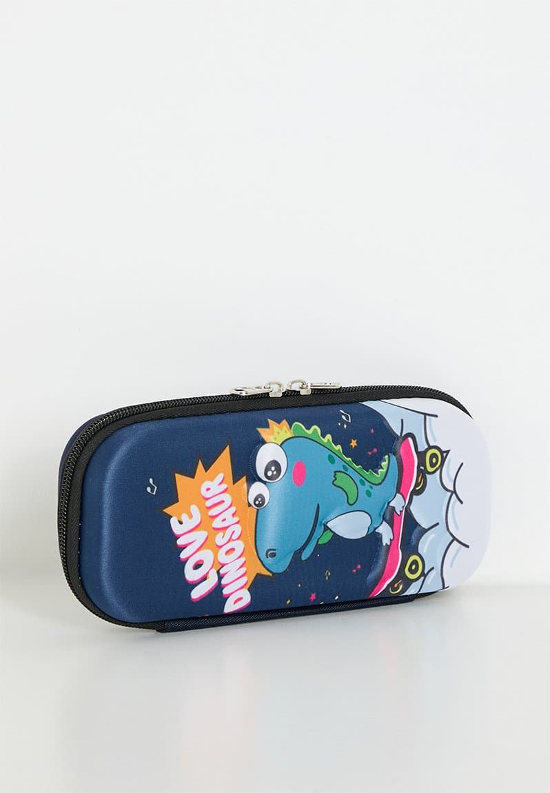 Dino themed pencil case, view 2