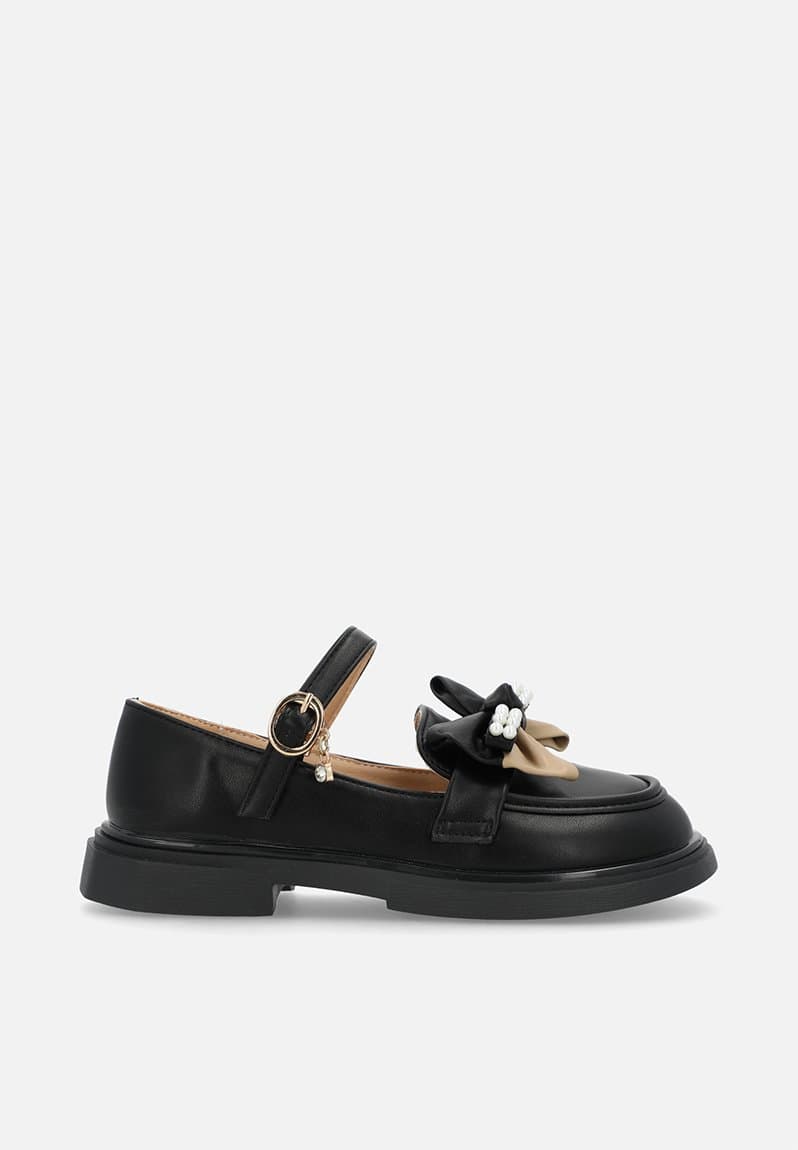 Mary jane loafer with two-tone bow, view 2
