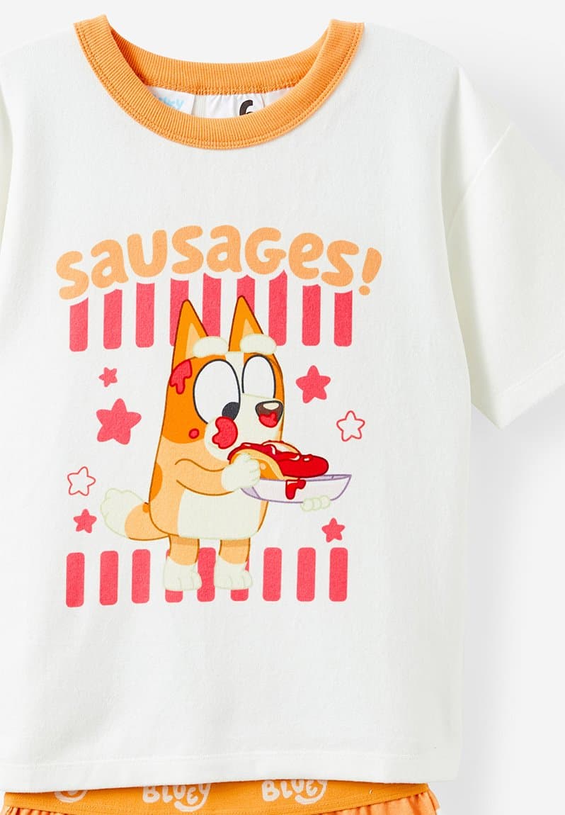Damon short sleeve pyjama set license lcn blu vanilla/bingo sausages, view 2
