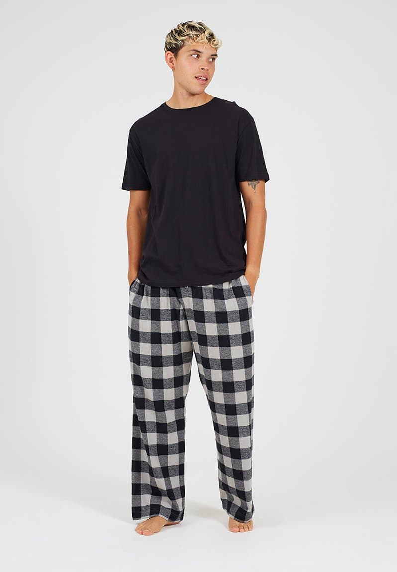 Grey Check Loungewear Bottoms Grey Check, view 2