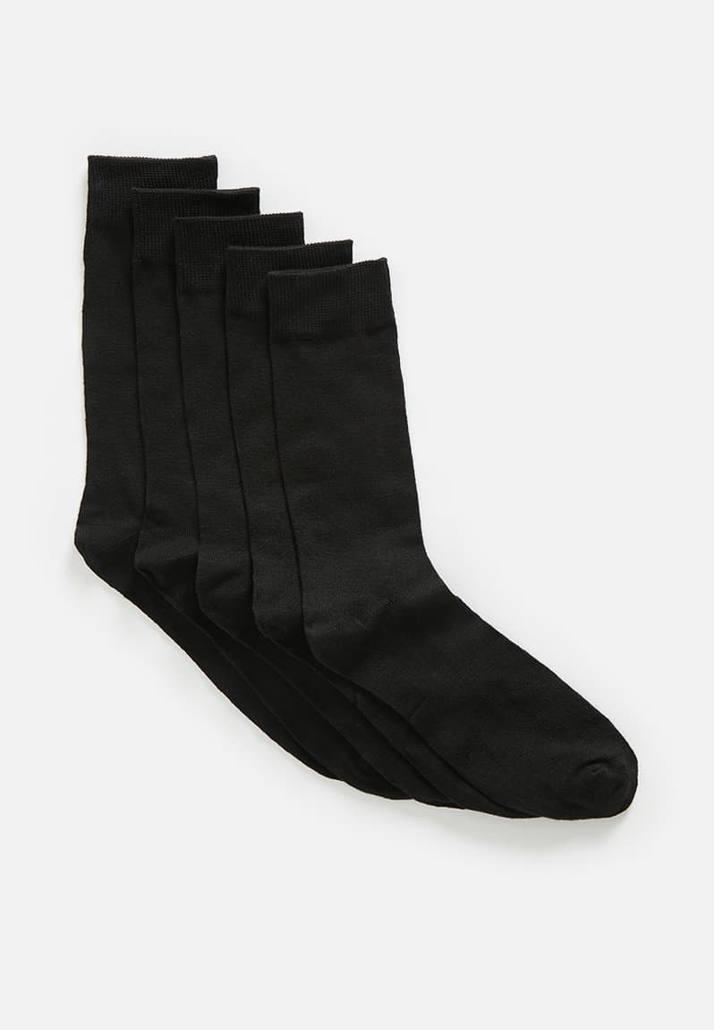 5 Pack Socks With Reinforced Heel And Toe