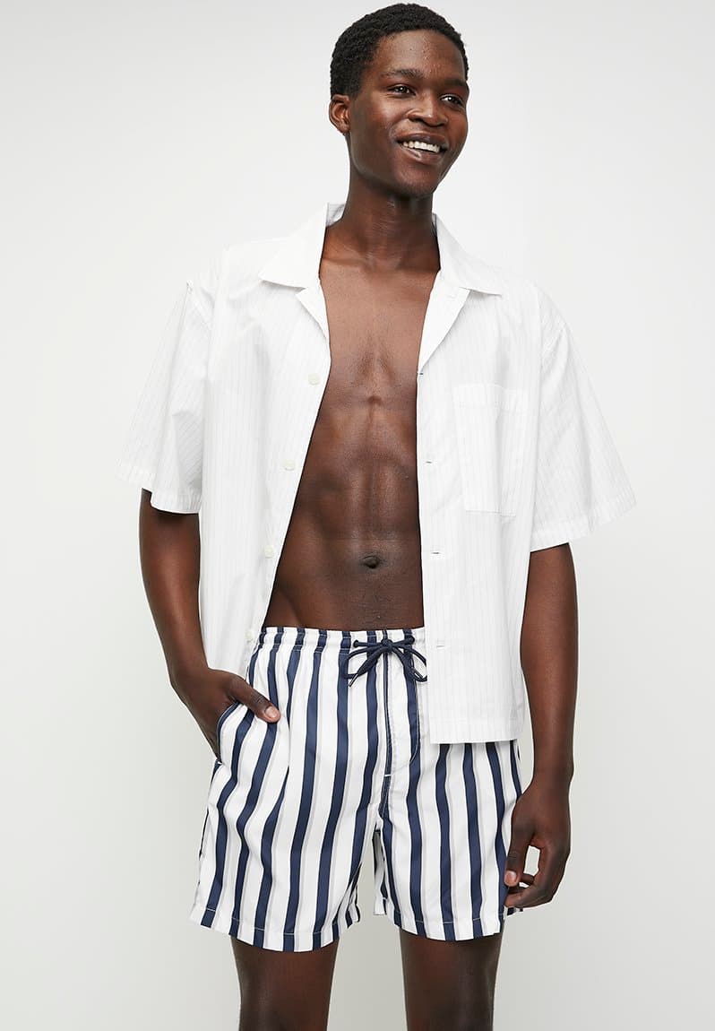 Stripe Printed Swimshorts