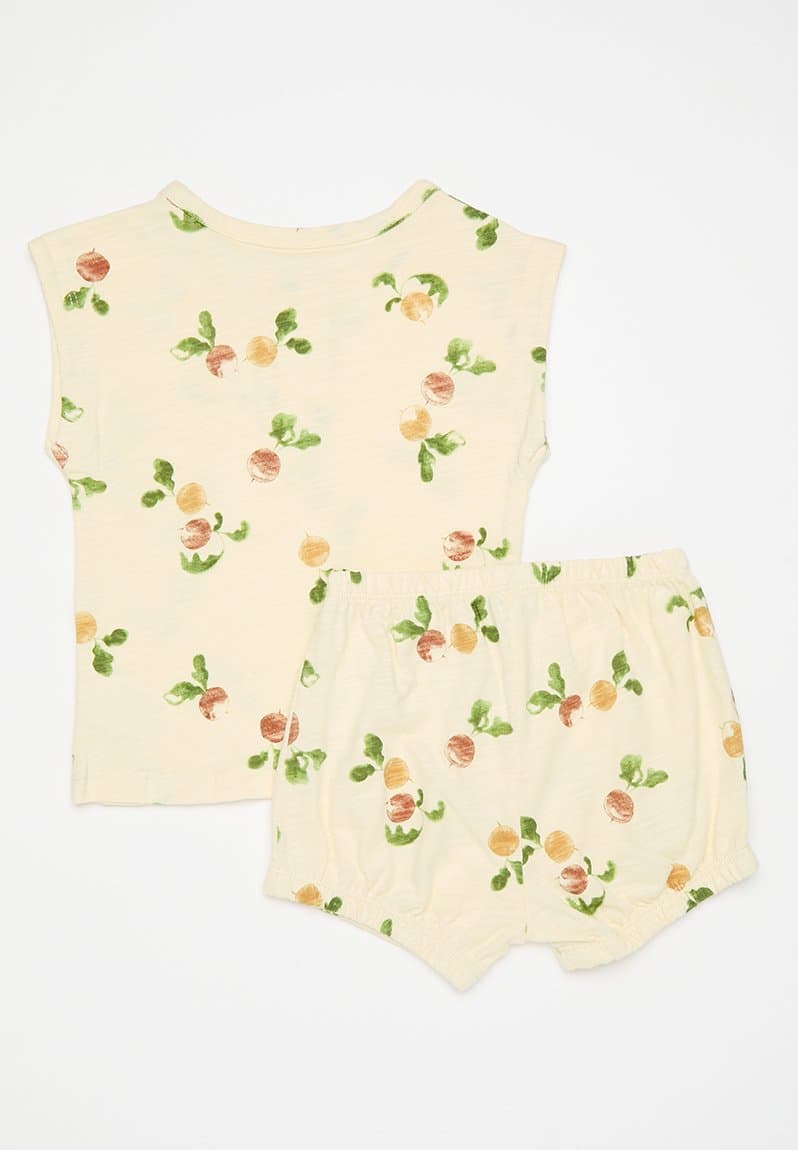 Floral tee & bloomer shorts, view 2