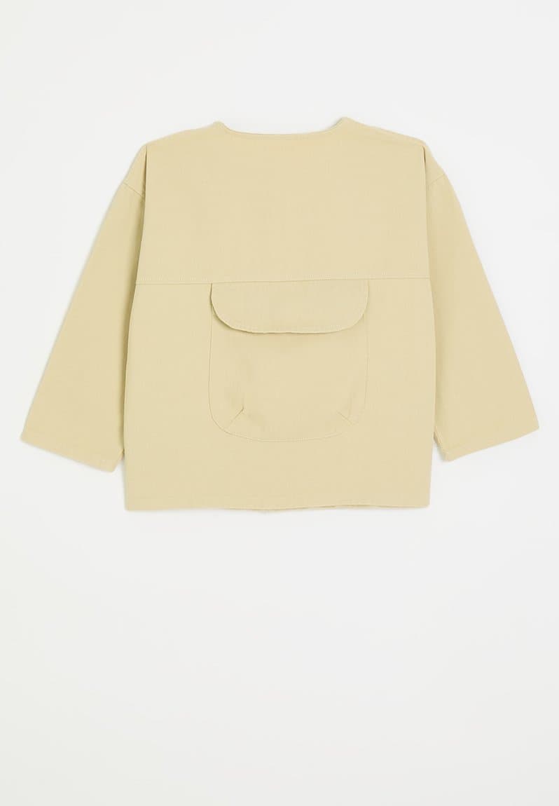 Button down co-ord top wheat, view 2
