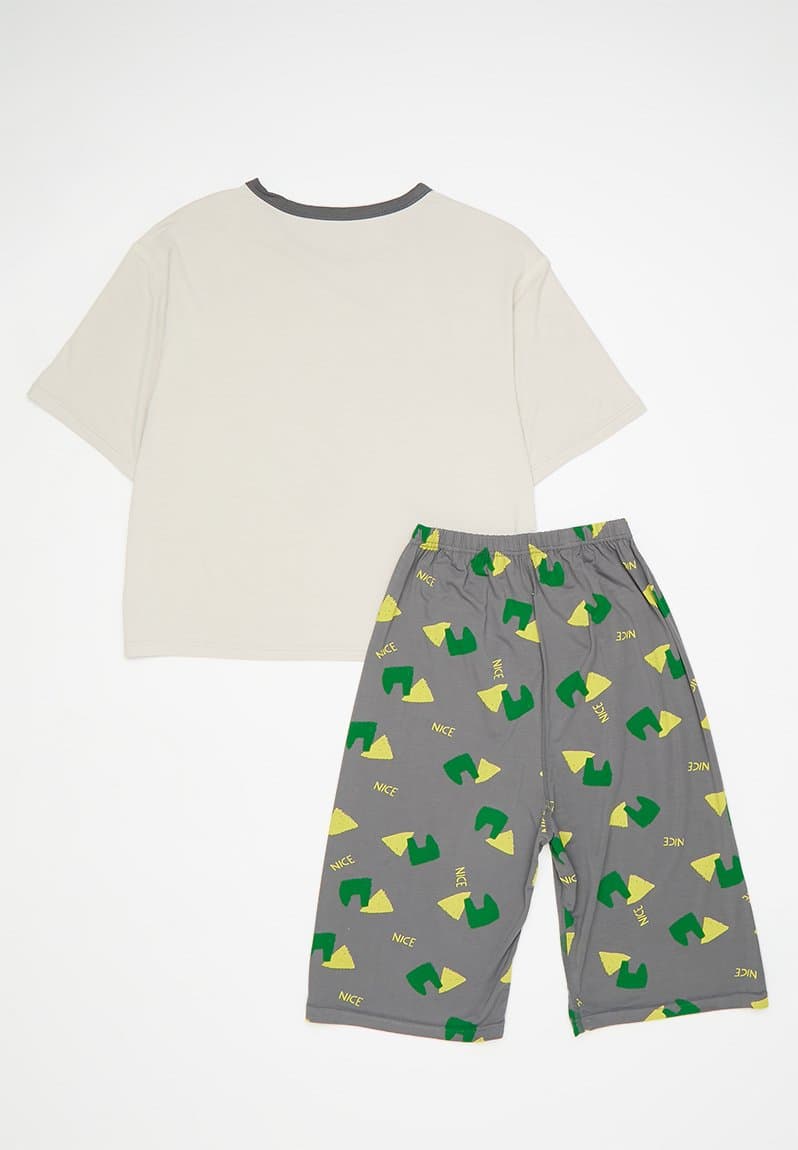 Printed pj set, view 2
