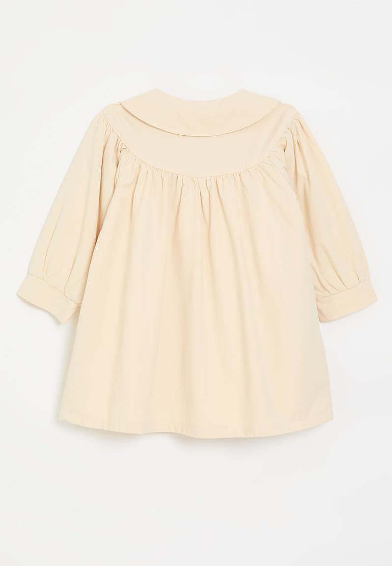 Vintage inspired dress with pointed flat collar parchment, view 2
