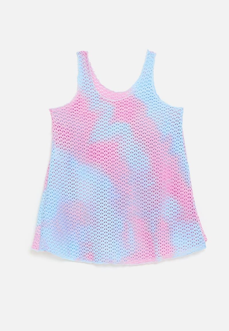 Cover up pink/blue tie dye