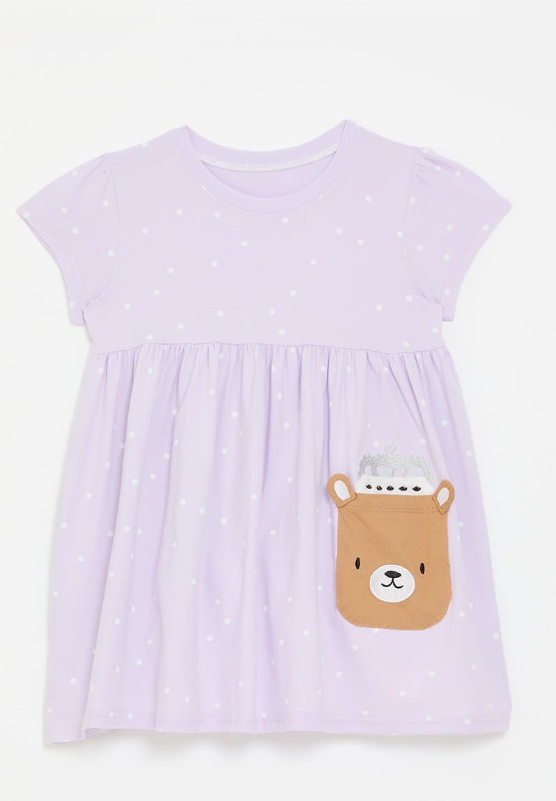 Short sleeve dress lilac