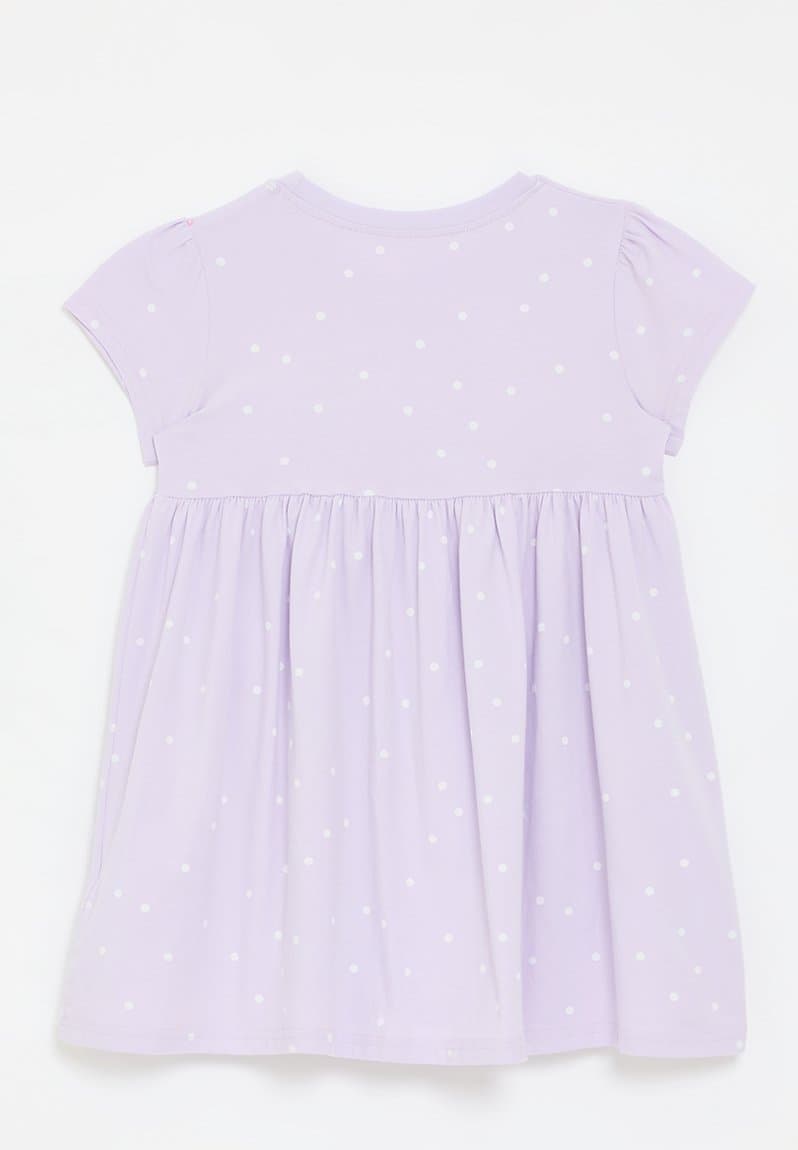 Short sleeve dress lilac, view 2