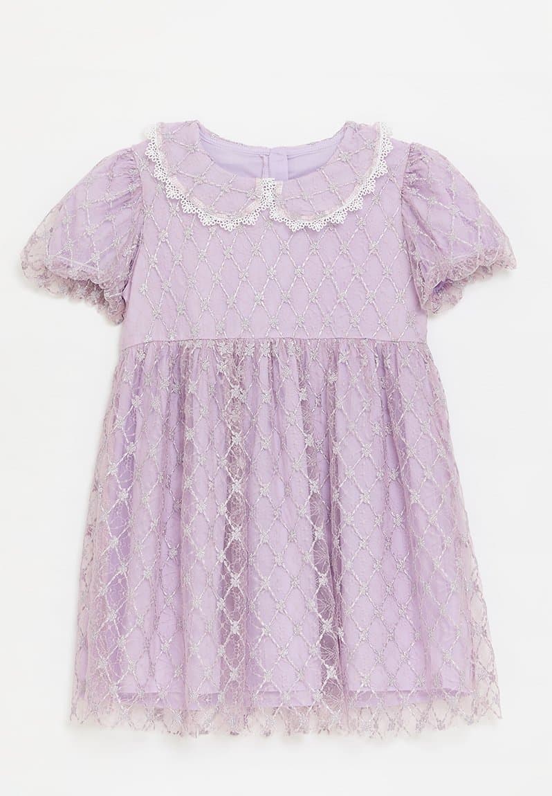 Peter pan collar dress lilac