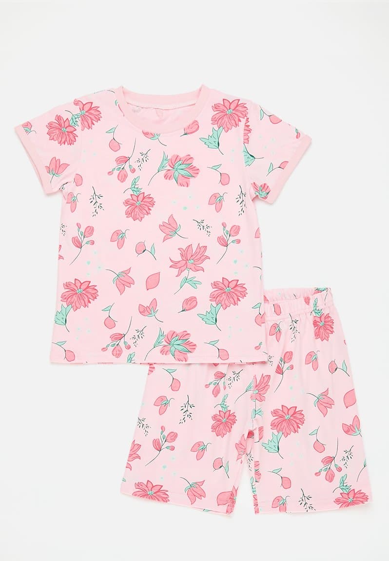 Floral tee & short set