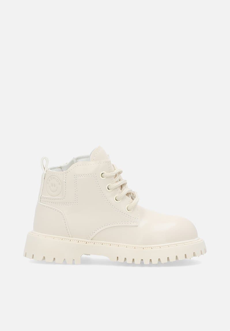 PU lace-up boots, view 2