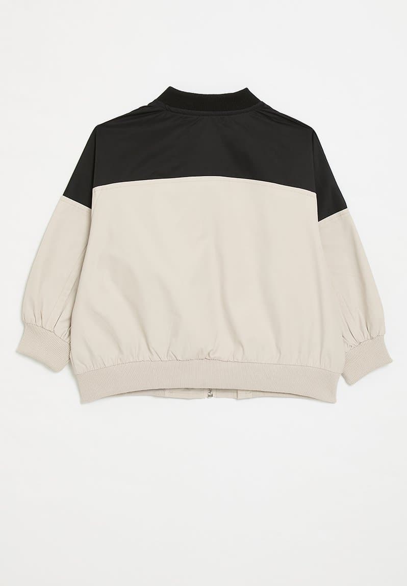 Two tone baseball-style jacket, view 2