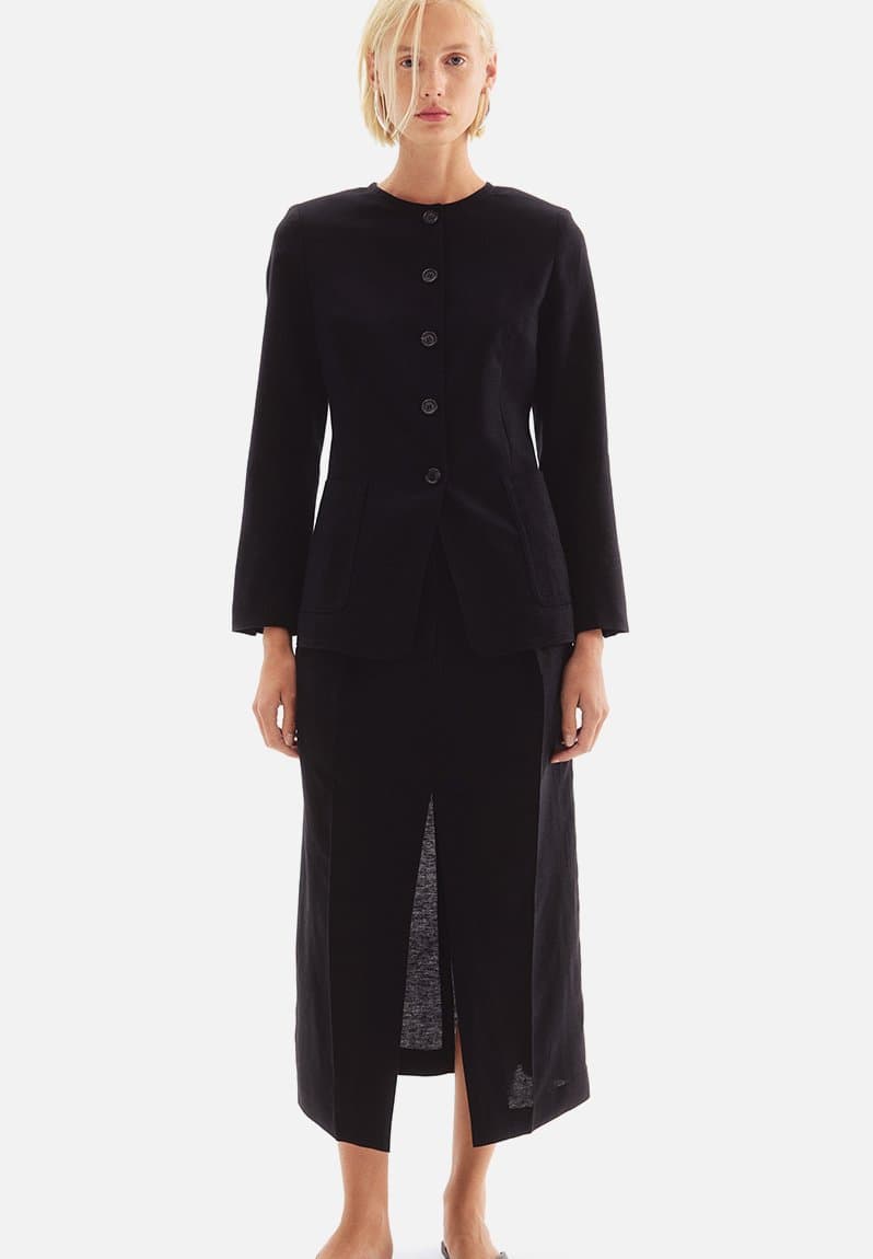 Linen-blend blazer, view 2