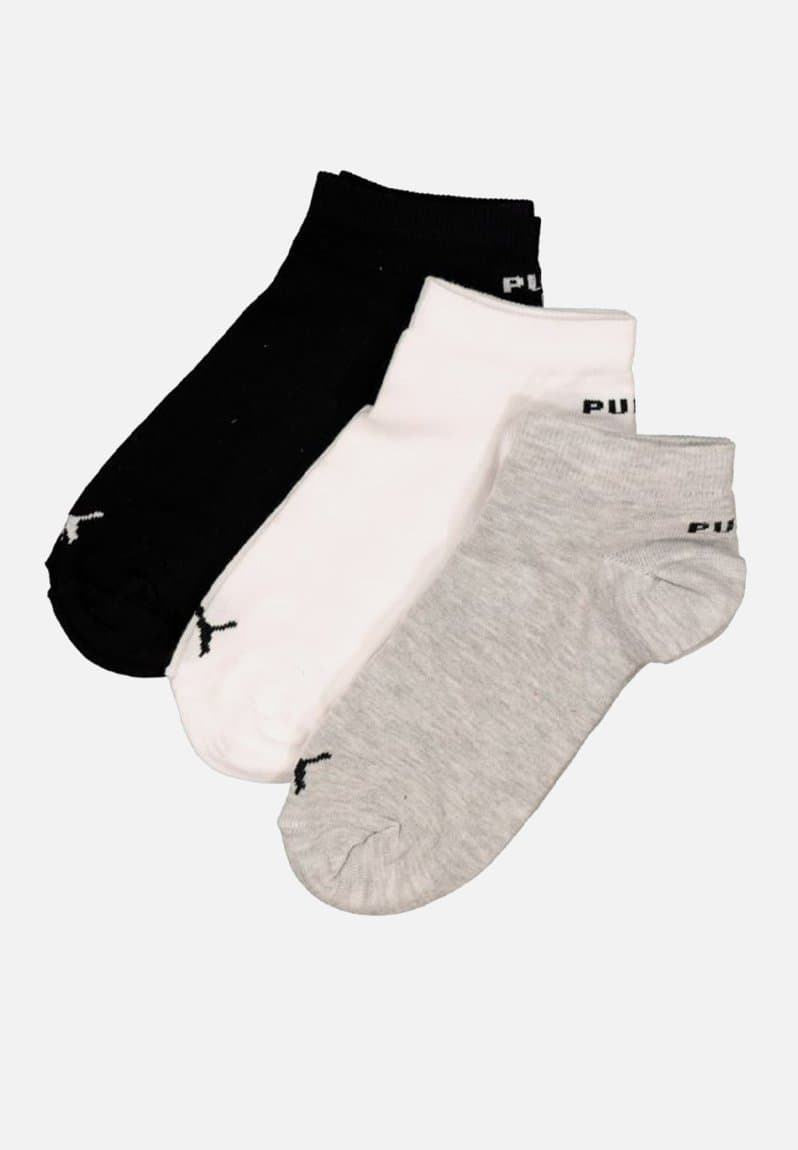 3pk Low Cut Socks Black/white/grey Melange