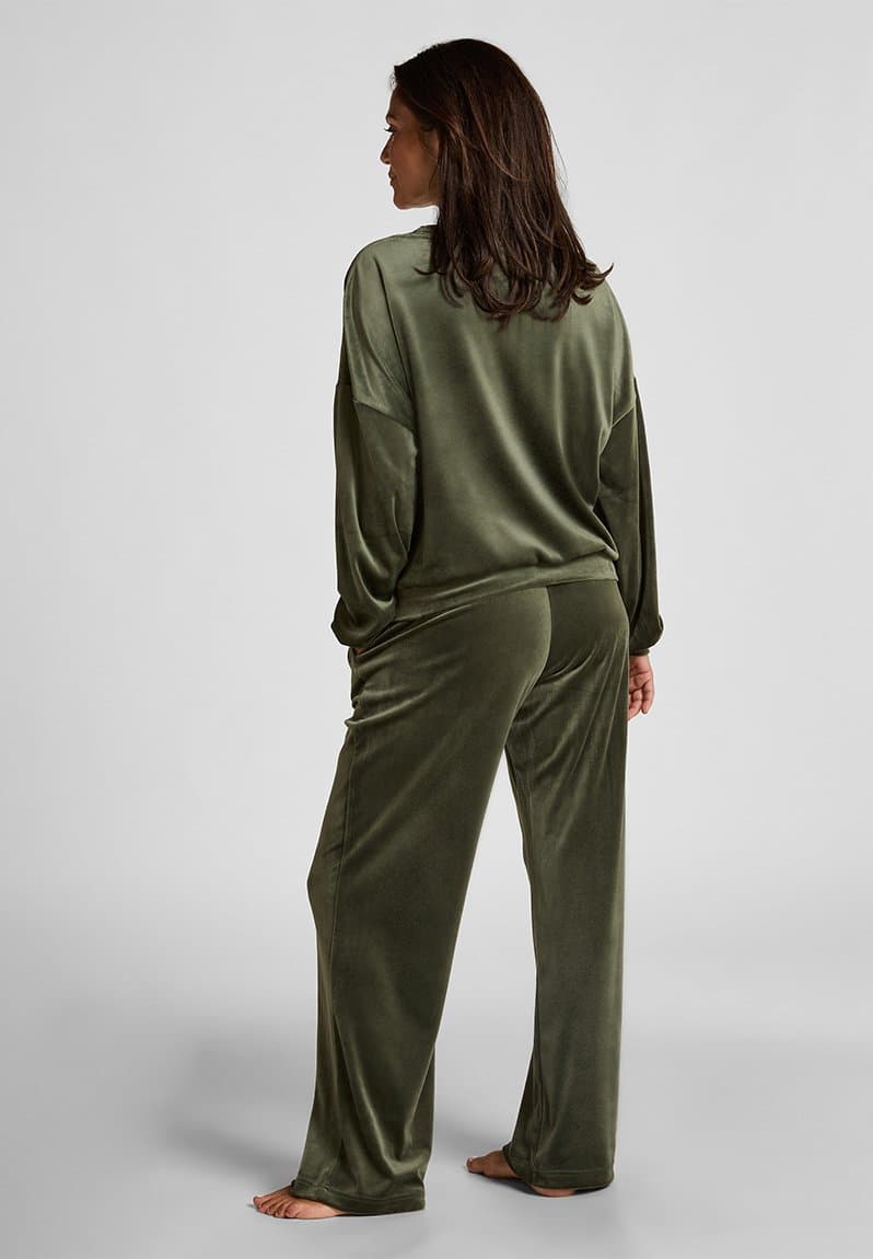 Pant straight leg velours, view 2