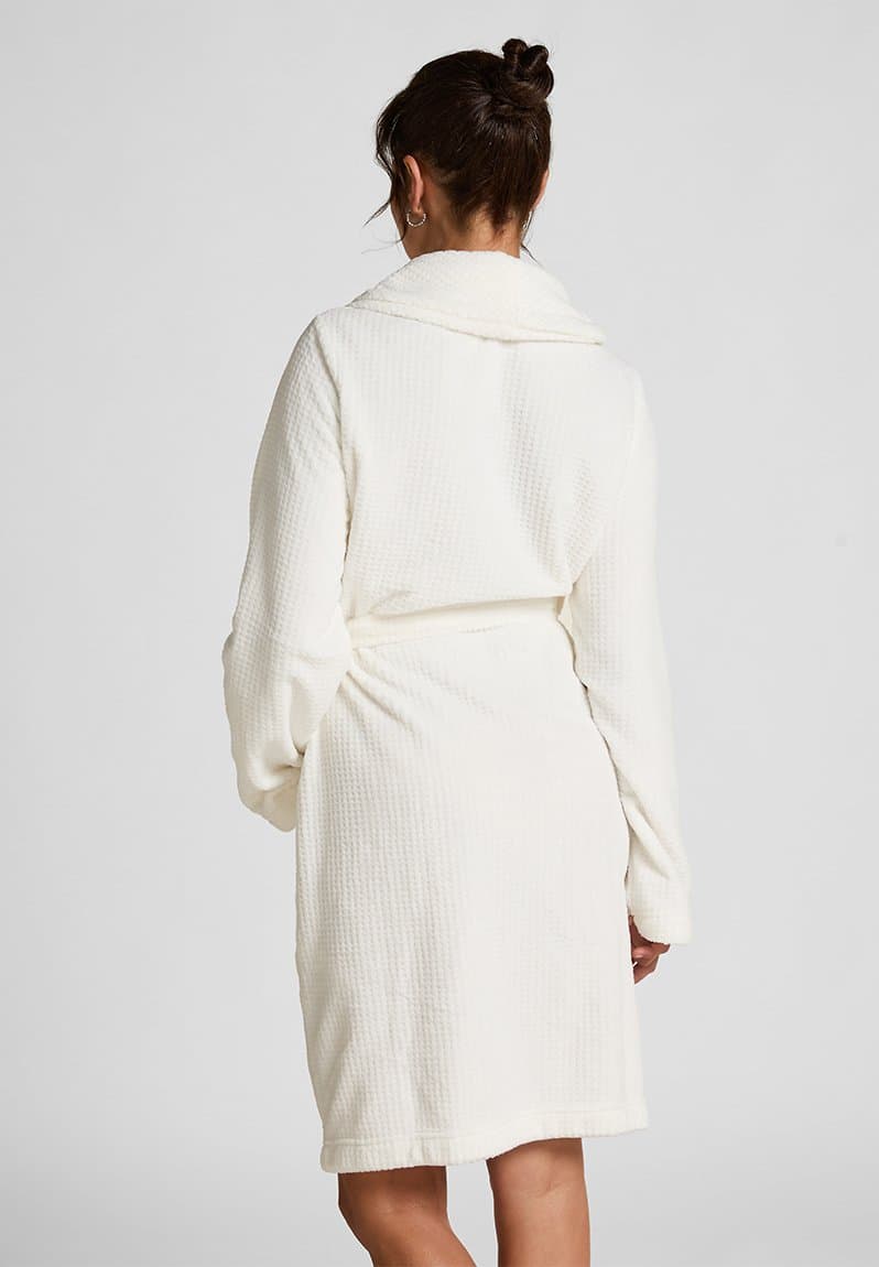 Robe short flannel fleece emb, view 2