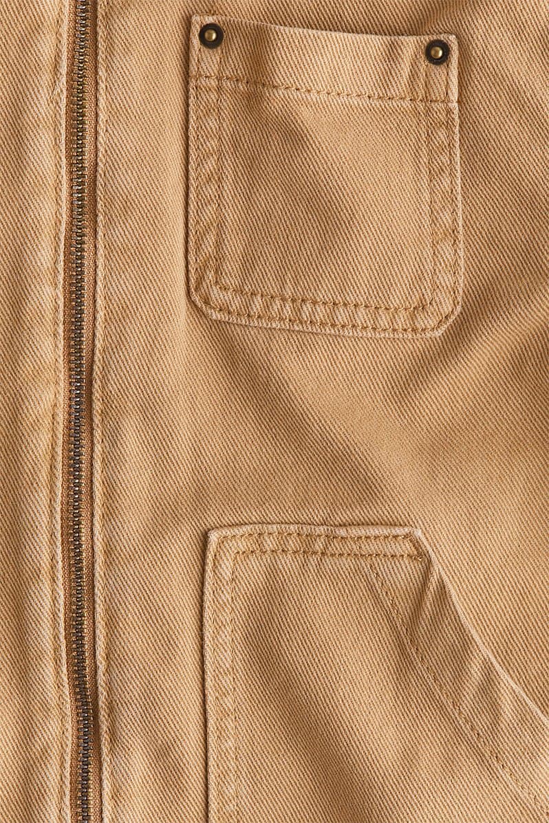 Corduroy-collar cotton overshirt, view 2