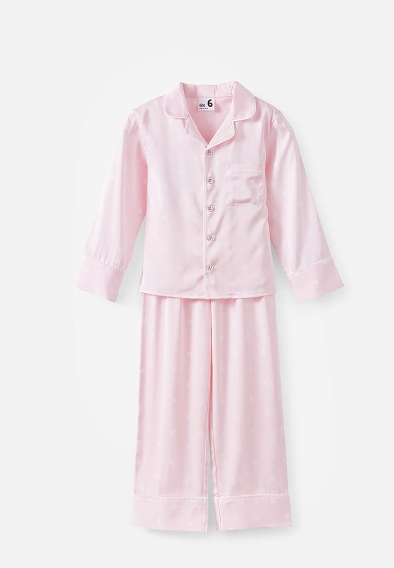 Lullaluxe Long Sleeve Pj Set Tea Party Pink/Aria Spot