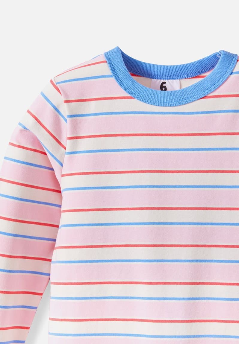 Dreamdrift Long Sleeve Pj Set Taylor Stripe/Blush, view 2
