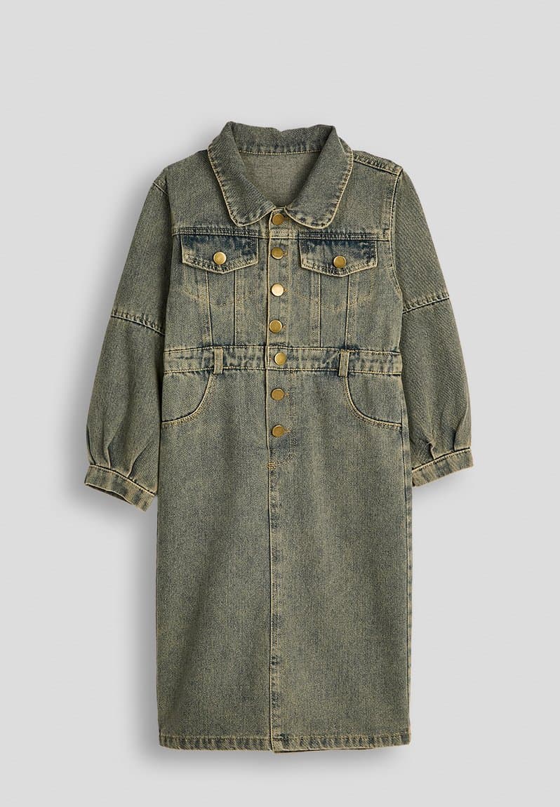 Vintage wash denim dress
