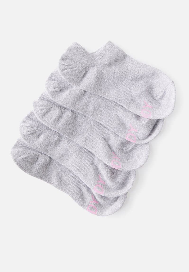 Body low cut sneaker socks 5pk grey marle