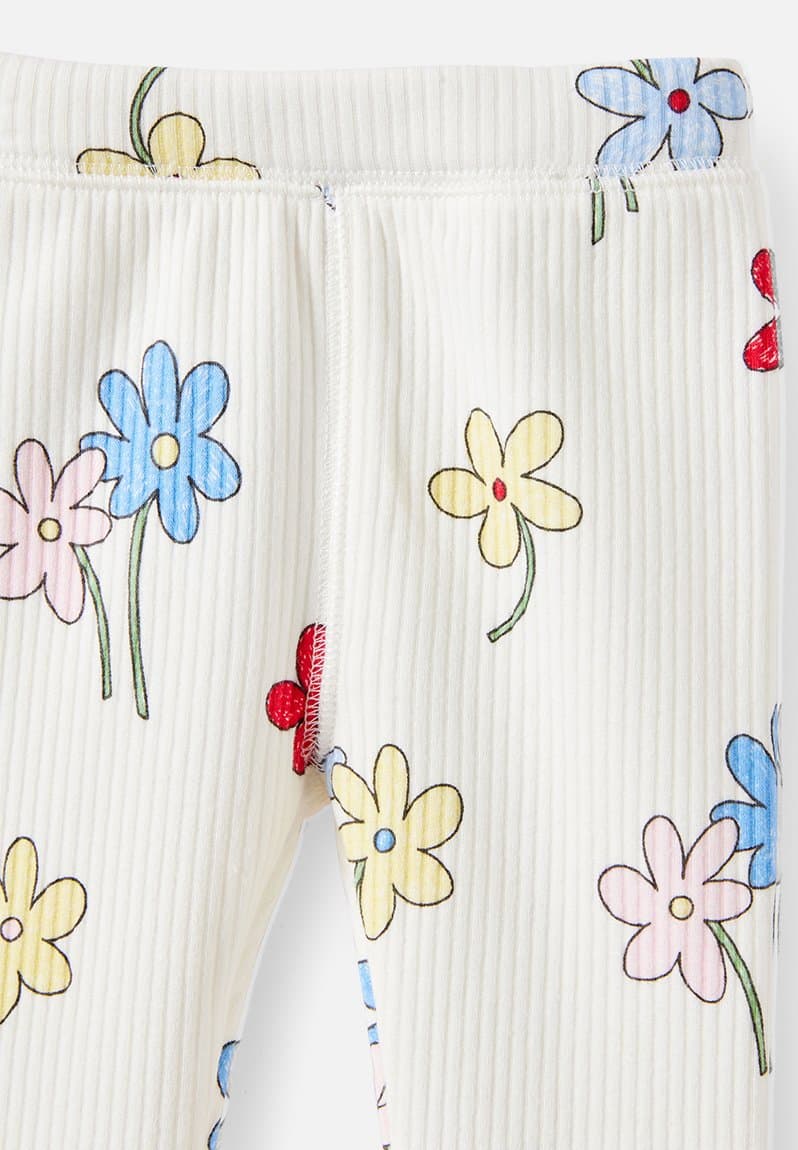 River Rib Skinny Legging Vanilla/Meadow Daisy, view 2