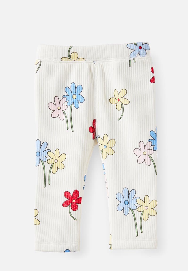 River Rib Skinny Legging Vanilla/Meadow Daisy