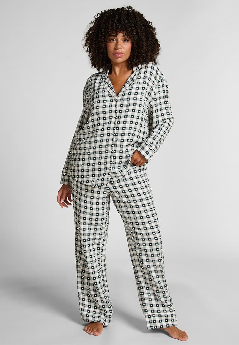 Pj ls vis twill print green gables