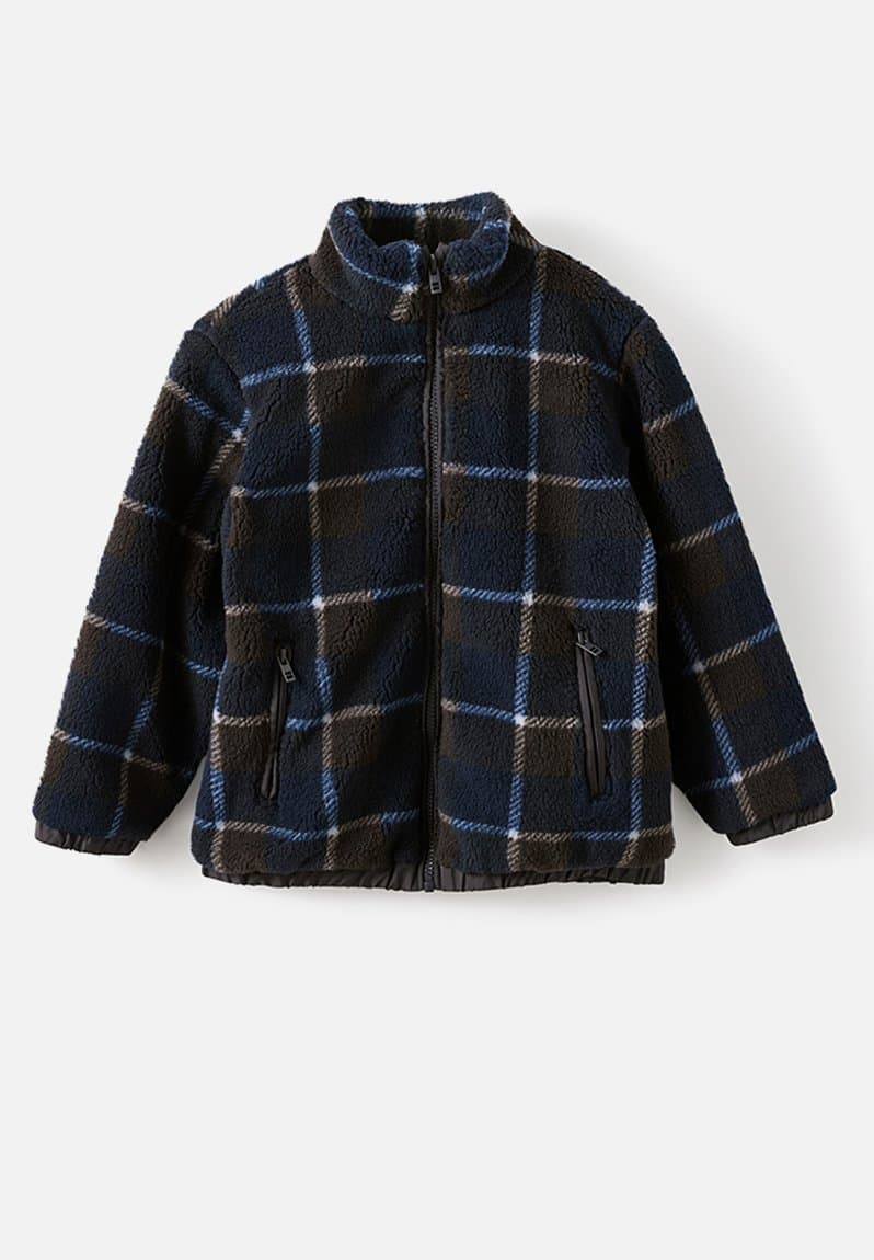 Simon Sherpa Jacket Suid Ink/Phantom/Mice Blue Check