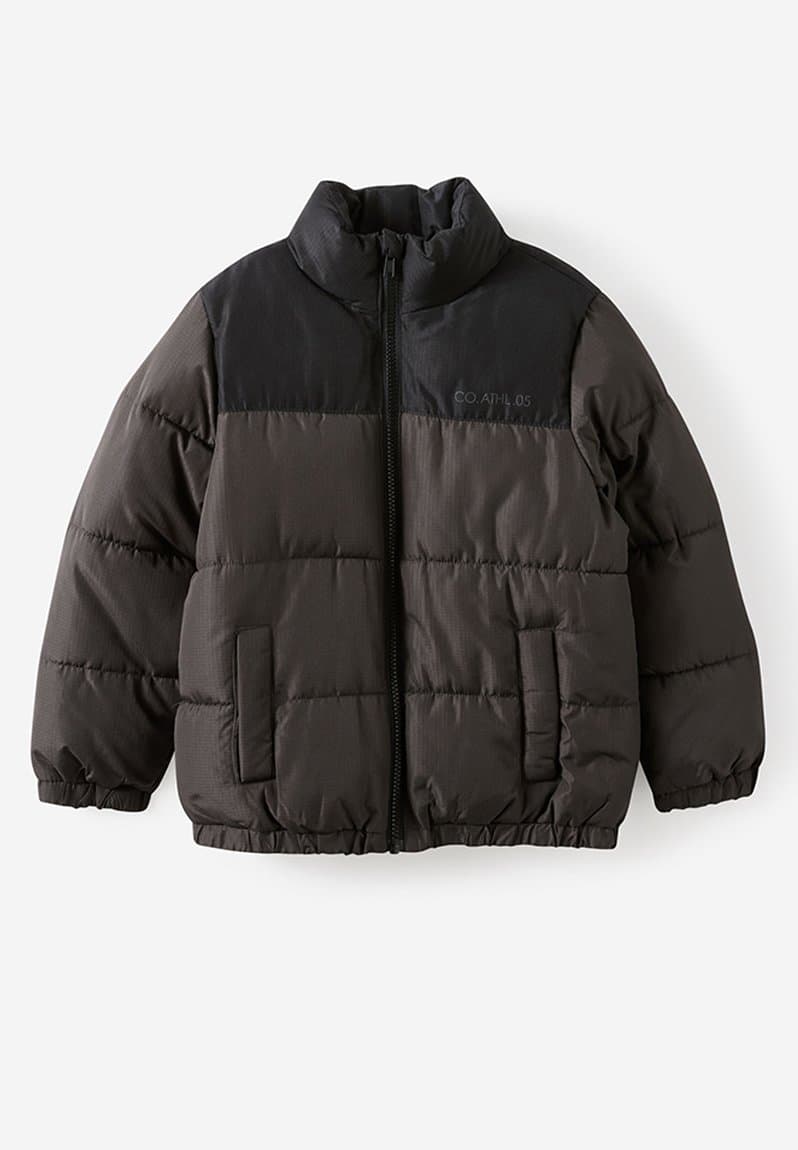 Spliced Puffer Jacket Phantom