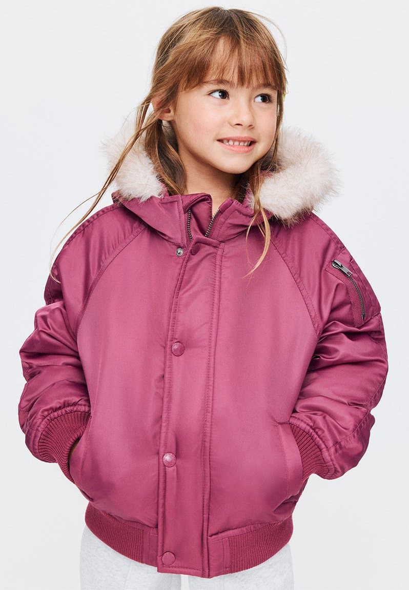 Hooded Parka Jacket Berry Jam, view 2