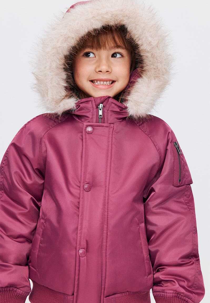 Hooded Parka Jacket Berry Jam