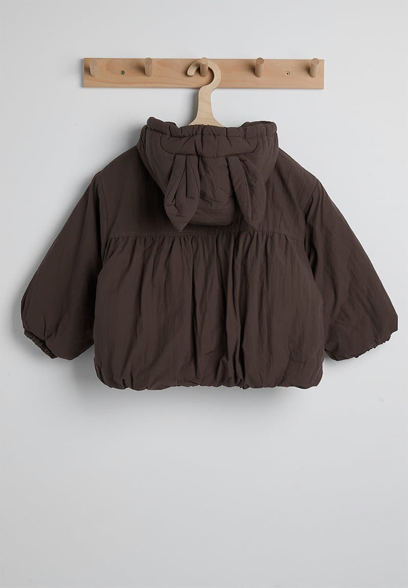 Animal ear technical jacket with faux fur lining, view 2