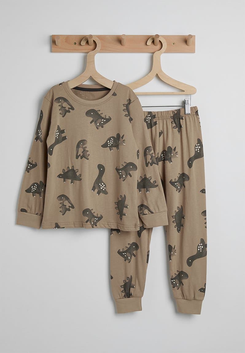 Dino aop pj set mocha