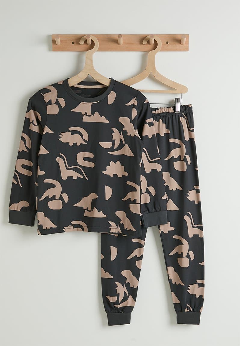 Pj set dark grey/dino