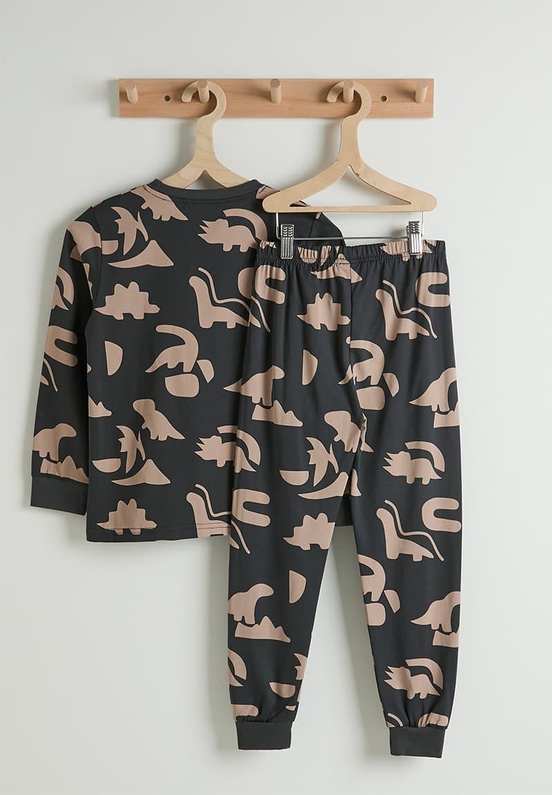 Pj set dark grey/dino, view 2