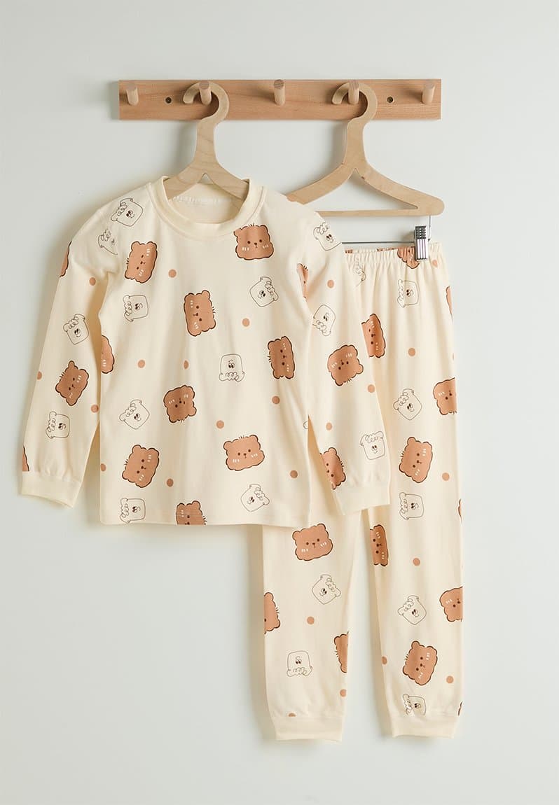 Pj set cream/bear