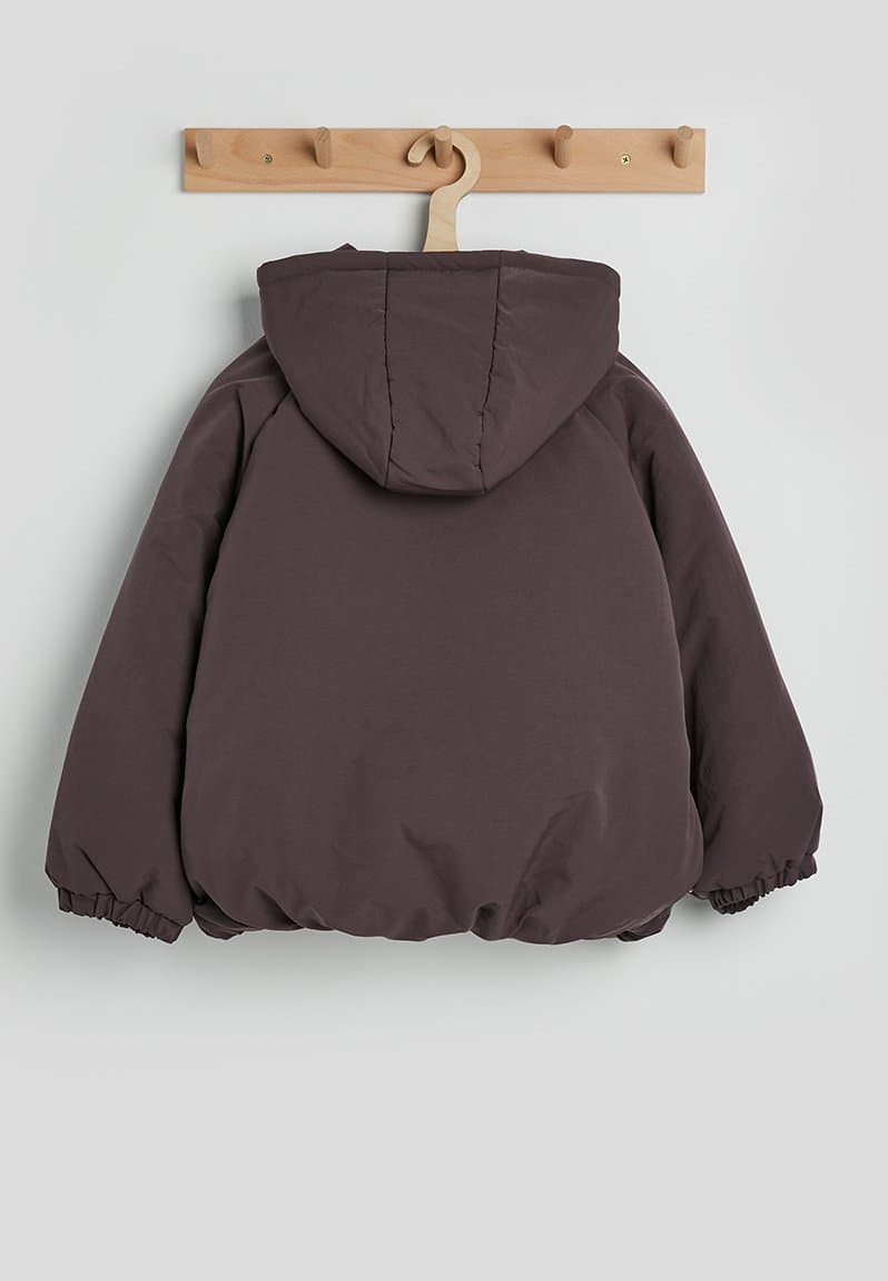 Faux fur lined padded jacket umber, view 2