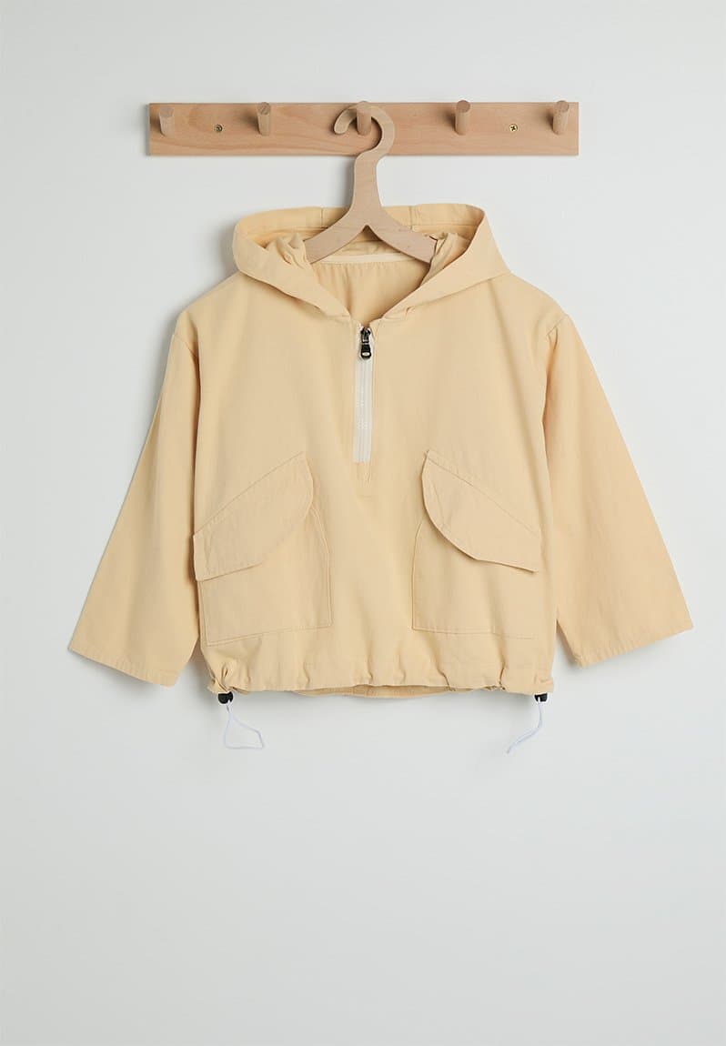 Drawstring hem jacket neutral